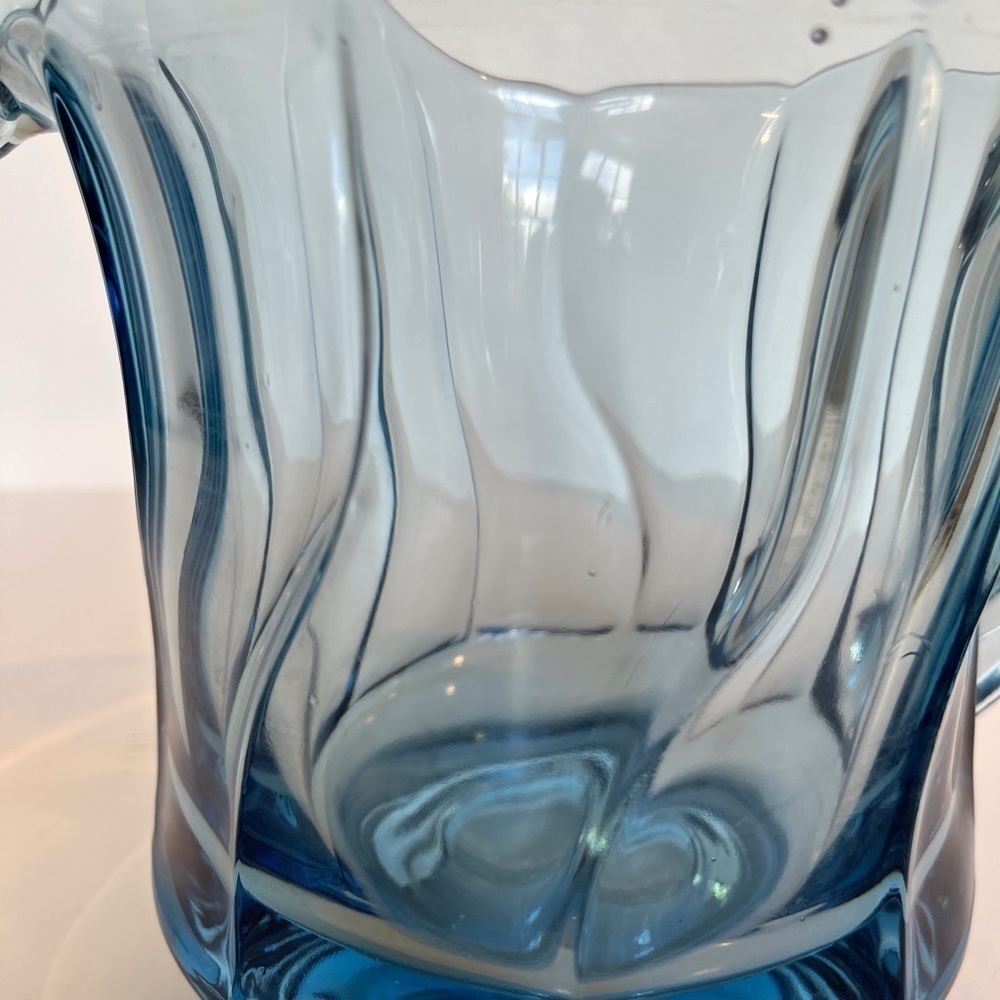 Vintage Fostoria Jamestown Blue Glass Pitcher - Picture 5 of 13